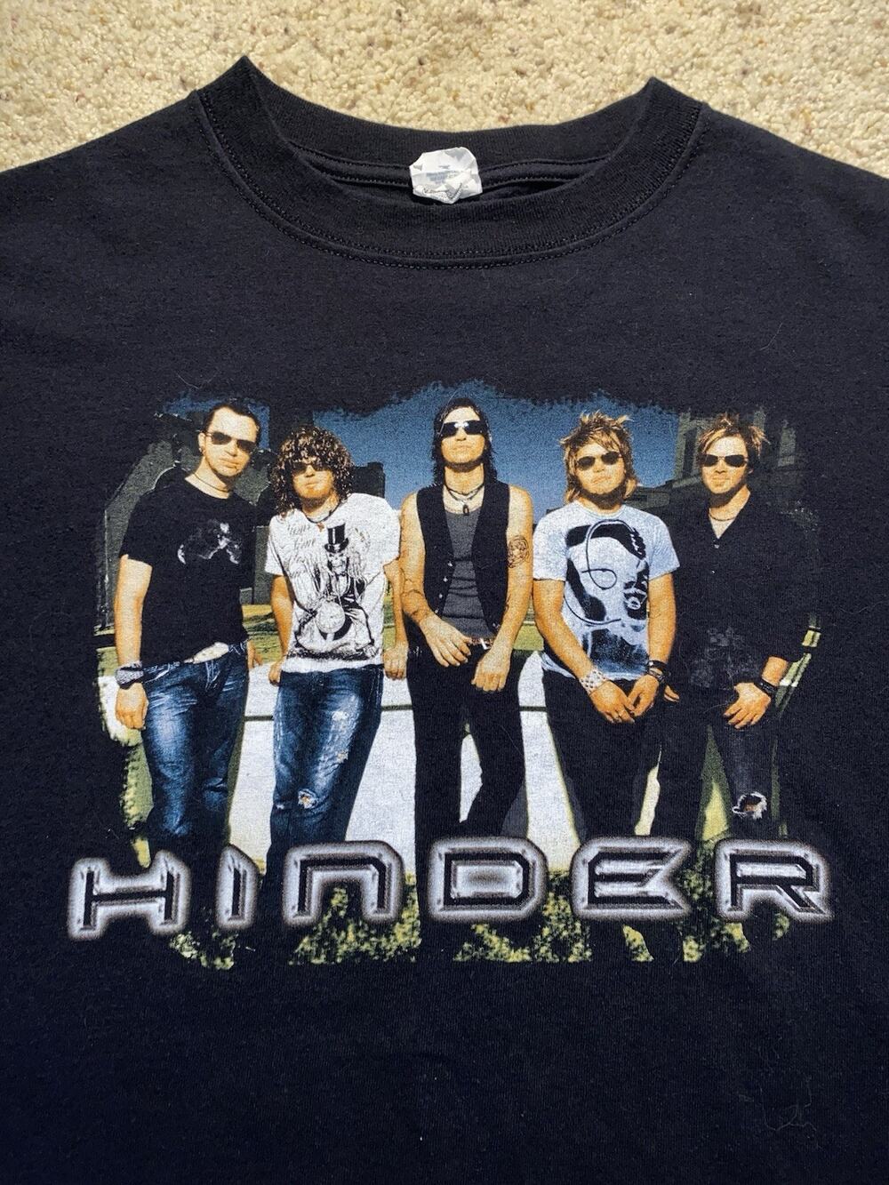 Vintage Hinder Adult Medium 2007 Tour Tee Old School Rock Band Bad Boys Shirt